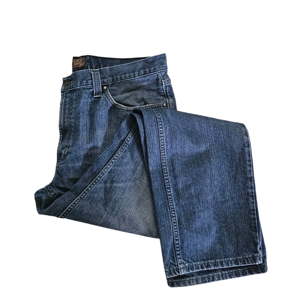Men's Blue Pronto Uomo Denim Blue Jeans Dark Wash, 36x32, Straight Leg